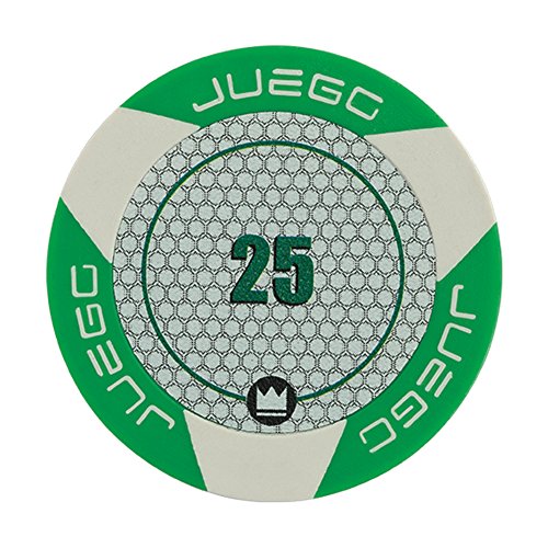 Juego JU00127 100 Poker Chips Poker Set Tunierwert 25, Gesellschaftsspiel - Grün/Weiss Juego JU00127 100 Poker Chips Poker Set Tunierwert 25, Gesellschaftsspiel - Grün/Weiss von Juego