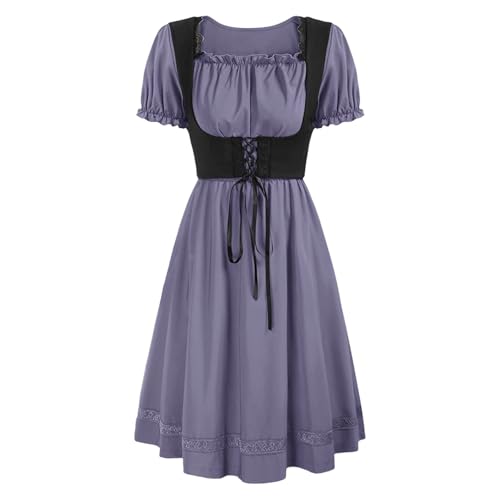 Jugaoge Damen Mittelalter Renaissance Kleid mit Corsage Top Kurzarm Partykleider Vorne Schnür Partykleider Gothic Dienstmädchen Uniformen Zweiteiler Outfits gr. S-3XL Violett M Jugaoge Damen Mittelalter Renaissance Kleid mit Corsage Top Kurzarm Partykleider Vorne Schnür Partykleider Gothic Dienstmädchen Uniformen Zweiteiler Outfits gr. S-3XL Violett M von Jugaoge