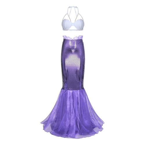 Jugaoge Damen Neckholder Meerjungfrau Top und Lack Leder Optik Rock Fischschuppen Print Tanzrock mit Rüschen Motto Party Gogo Outfits Clubwear Typ F L Jugaoge Damen Neckholder Meerjungfrau Top und Lack Leder Optik Rock Fischschuppen Print Tanzrock mit Rüschen Motto Party Gogo Outfits Clubwear Typ F L von Jugaoge
