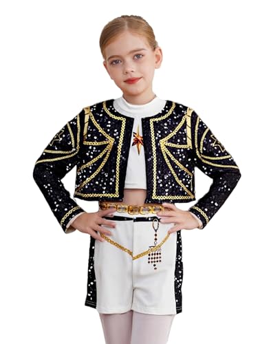 Jugaoge Mädchen Bekleidungsset aus Jacke Shirt und Shorts 3D Muster Anzug Set Sommer 3 Teillig Hip Hop Outfits Modern Jazz Kostüm Streetwear Typ B 134-140 Jugaoge Mädchen Bekleidungsset aus Jacke Shirt und Shorts 3D Muster Anzug Set Sommer 3 Teillig Hip Hop Outfits Modern Jazz Kostüm Streetwear Typ B 134-140 von Jugaoge