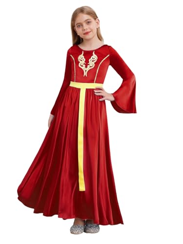 Jugaoge Mädchen Renaissance Tunika Kleid Mittelalterliches Kostüm Langarm Rundhals Kleid Steampunk Gothic Viktorianisches Midikleid Burgundy 158-164 Jugaoge Mädchen Renaissance Tunika Kleid Mittelalterliches Kostüm Langarm Rundhals Kleid Steampunk Gothic Viktorianisches Midikleid Burgundy 158-164 von Jugaoge