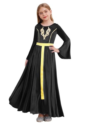 Jugaoge Mädchen Renaissance Tunika Kleid Mittelalterliches Kostüm Langarm Rundhals Kleid Steampunk Gothic Viktorianisches Midikleid Schwarz 158-164 Jugaoge Mädchen Renaissance Tunika Kleid Mittelalterliches Kostüm Langarm Rundhals Kleid Steampunk Gothic Viktorianisches Midikleid Schwarz 158-164 von Jugaoge