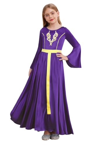 Jugaoge Mädchen Renaissance Tunika Kleid Mittelalterliches Kostüm Langarm Rundhals Kleid Steampunk Gothic Viktorianisches Midikleid Violett 146-152 Jugaoge Mädchen Renaissance Tunika Kleid Mittelalterliches Kostüm Langarm Rundhals Kleid Steampunk Gothic Viktorianisches Midikleid Violett 146-152 von Jugaoge