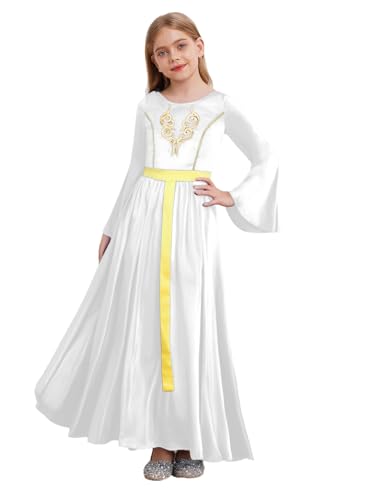 Jugaoge Mädchen Renaissance Tunika Kleid Mittelalterliches Kostüm Langarm Rundhals Kleid Steampunk Gothic Viktorianisches Midikleid Weiß 146-152 Jugaoge Mädchen Renaissance Tunika Kleid Mittelalterliches Kostüm Langarm Rundhals Kleid Steampunk Gothic Viktorianisches Midikleid Weiß 146-152 von Jugaoge