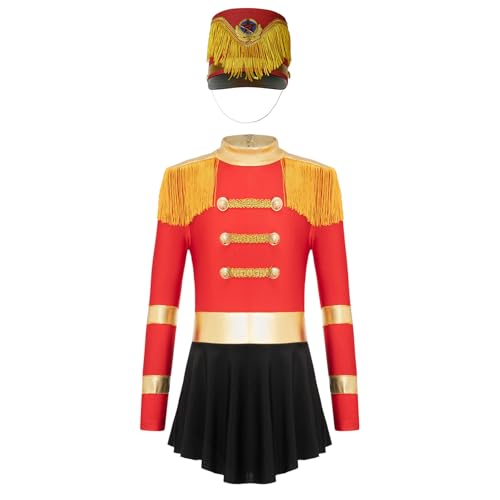 Jugaoge Mädchen Zirkus Ringmaster Uniformen Langarm Tutu Kleid mit Soldatin Hut Militärische Hemd Zauberer Cosplay Outfits Rot A 122-128 Jugaoge Mädchen Zirkus Ringmaster Uniformen Langarm Tutu Kleid mit Soldatin Hut Militärische Hemd Zauberer Cosplay Outfits Rot A 122-128 von Jugaoge