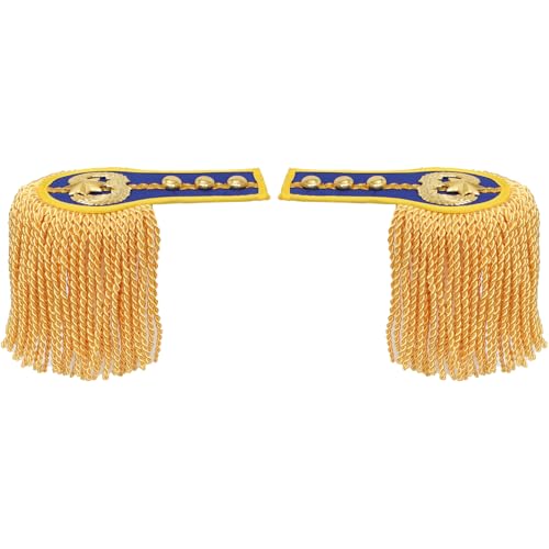 Jugaoge Unisex 1 Paar Schulterklappen mit Quaste Epaulet Damen Herren Militärische Prinz König Polizei Uniform Kostüm Zubehör Blau C Einheitsgröße Jugaoge Unisex 1 Paar Schulterklappen mit Quaste Epaulet Damen Herren Militärische Prinz König Polizei Uniform Kostüm Zubehör Blau C Einheitsgröße von Jugaoge