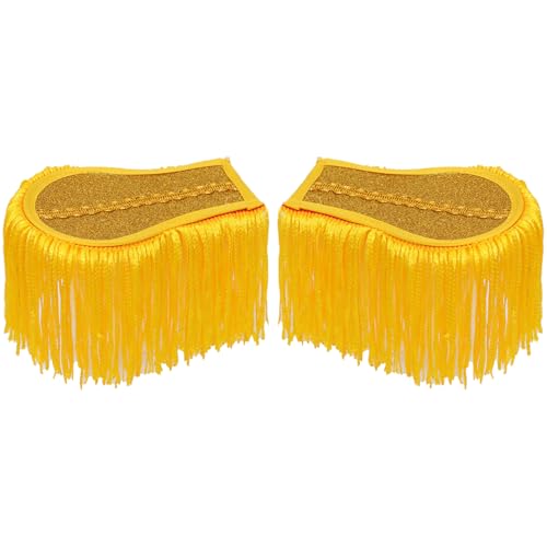 Jugaoge Unisex 1 Paar Schulterklappen mit Quaste Epaulet Damen Herren Militärische Prinz König Polizei Uniform Kostüm Zubehör Gold A Einheitsgröße Jugaoge Unisex 1 Paar Schulterklappen mit Quaste Epaulet Damen Herren Militärische Prinz König Polizei Uniform Kostüm Zubehör Gold A Einheitsgröße von Jugaoge