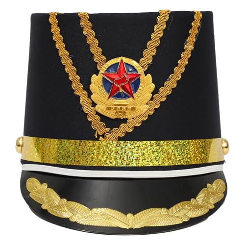Jugaoge Unisex Großer Zylinder Hut mit breiter Krempe Damen Herren Britische Soldaten Militärische Uniformen Kostümzubehör Schwarz Einheitsgröße Jugaoge Unisex Großer Zylinder Hut mit breiter Krempe Damen Herren Britische Soldaten Militärische Uniformen Kostümzubehör Schwarz Einheitsgröße von Jugaoge