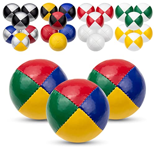 Juggle Dream 3X Pro Thud Jonglierbälle - Set mit 3 professionellen Jonglierbällen mit kostenlosem Online-Lernvideo, perfekt für Anfänger und Experten (Mehrfarbig) von Juggle Dream