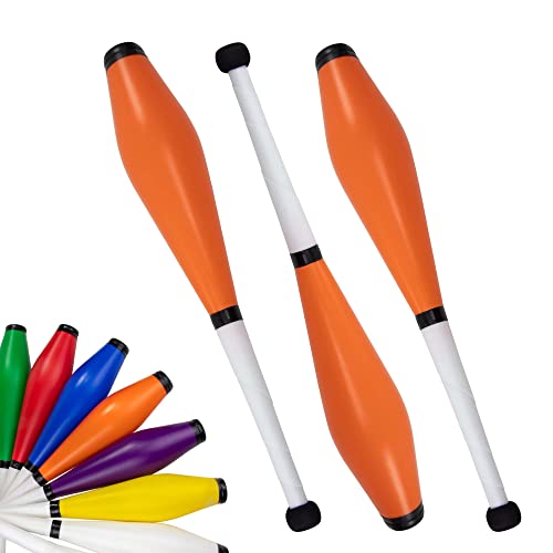 Juggle Dream Trainer Street Jonglierkeulen 3er Set Tolle Trainerkeule - Jonglierset für Anfänger und Fortgeschrittene Jongleure (Orange) von Juggle Dream