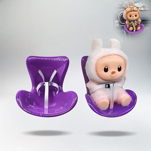 Zubehör für Labubu-Puppen, Sitz für Labubu-Puppen, Puppen-Autositz, geeignet zum Präsentieren und Schützen von Labubu-Puppen (ohne Puppen), Violett von Juglok
