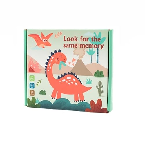 Juguan Dinosaurier Memory-Kartenspiel für Kinder, Pädagogisches Lernspiel, 20 Karten mit bunten Dino-Motiven, Gedächtnis- und Konzentrationstraining Juguan Dinosaurier Memory-Kartenspiel für Kinder, Pädagogisches Lernspiel, 20 Karten mit bunten Dino-Motiven, Gedächtnis- und Konzentrationstraining von Juguan