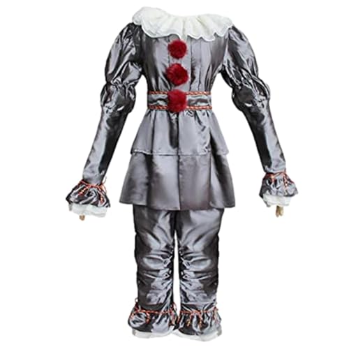 Jukeoiu Cosplay Clown Kostüme,Gruseliges Clown Kostüm Verwandlung Für Erwachsene | Bequemes Halloween Cosplay Kostüm für Karneval Maskerade Fotografie Festparty von Jukeoiu