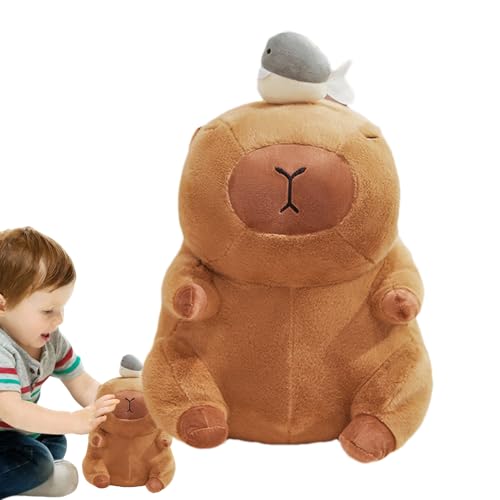 Jukeoiu Gefülltes Capybara, Capybara Plüschtier - Weiche Tierpuppe | 13,8 Zoll weiche Capybara-Plüschtiere für Mädchen und, süße, gemütliche Kissen-Plüschtiere von Jukeoiu