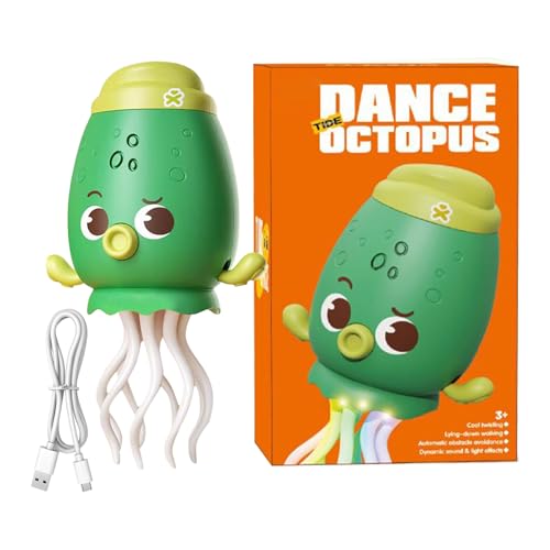Jukeoiu Musik Tanzendes Elektrisches Spielzeug,Elektrischer Oktopus Tanzspielzeug - Leuchtende Tierfigur Interaktiv Mit Automatischer Hindernisvermeidung Für Kinder Tag Und Nacht Spielen von Jukeoiu