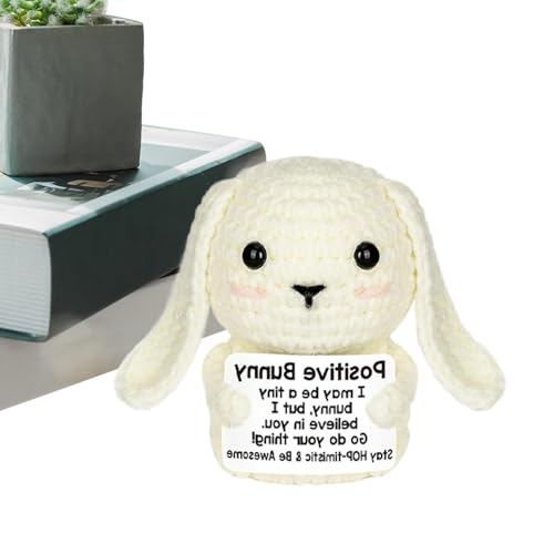 Jukeoiu Niedlich Handgewebt Kaninchen, Positive Ostern Mit Positiver Energiekarte, Lustige Strickpuppe, Osterhasen-Glücksgeschenk, Dekoration, Ostergeschenke Für Kinder Jukeoiu Niedlich Handgewebt Kaninchen, Positive Ostern Mit Positiver Energiekarte, Lustige Strickpuppe, Osterhasen-Glücksgeschenk, Dekoration, Ostergeschenke Für Kinder von Jukeoiu