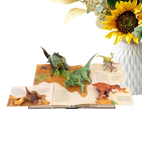 Jukeoiu saurier Enzyklopädie - Lustiges 3D Bilderbuch Für Kinder - Prehistoric Creatures Educational Toys for Early Education Birthday Homeschool Bedtime Story Kindergarten School von Jukeoiu