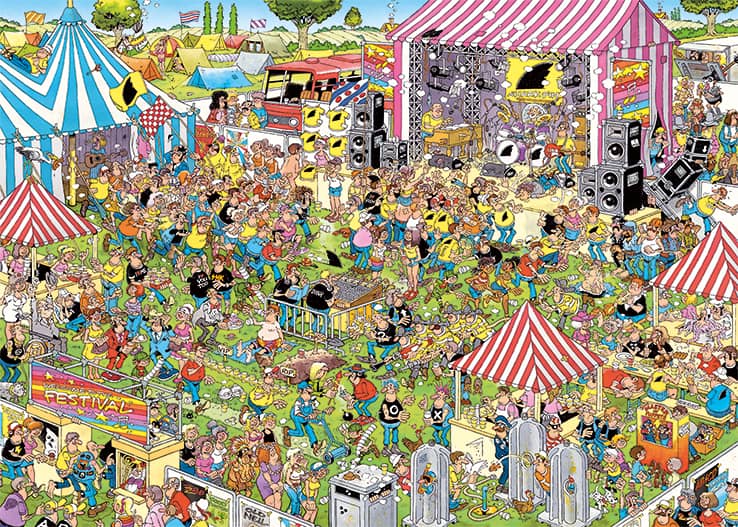 Jumbo Puzzle 1000 Teile - Pop-Festival - von Jumbo Puzzle