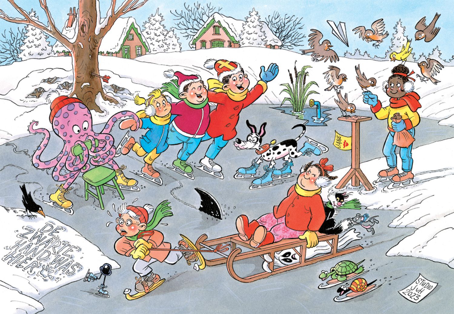 Jumbo Puzzle 240 Teile - Jan van Haasteren Junior – Schlittschuhlaufen - von Jumbo Puzzle