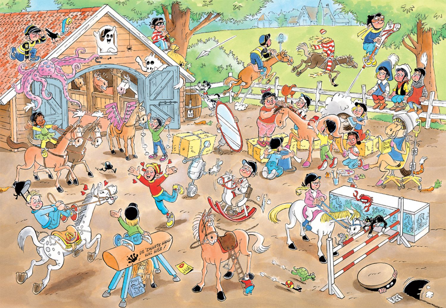 Jumbo Puzzle 360 Teile - Jan van Haasteren Junior – Reitschule - von Jumbo Puzzle