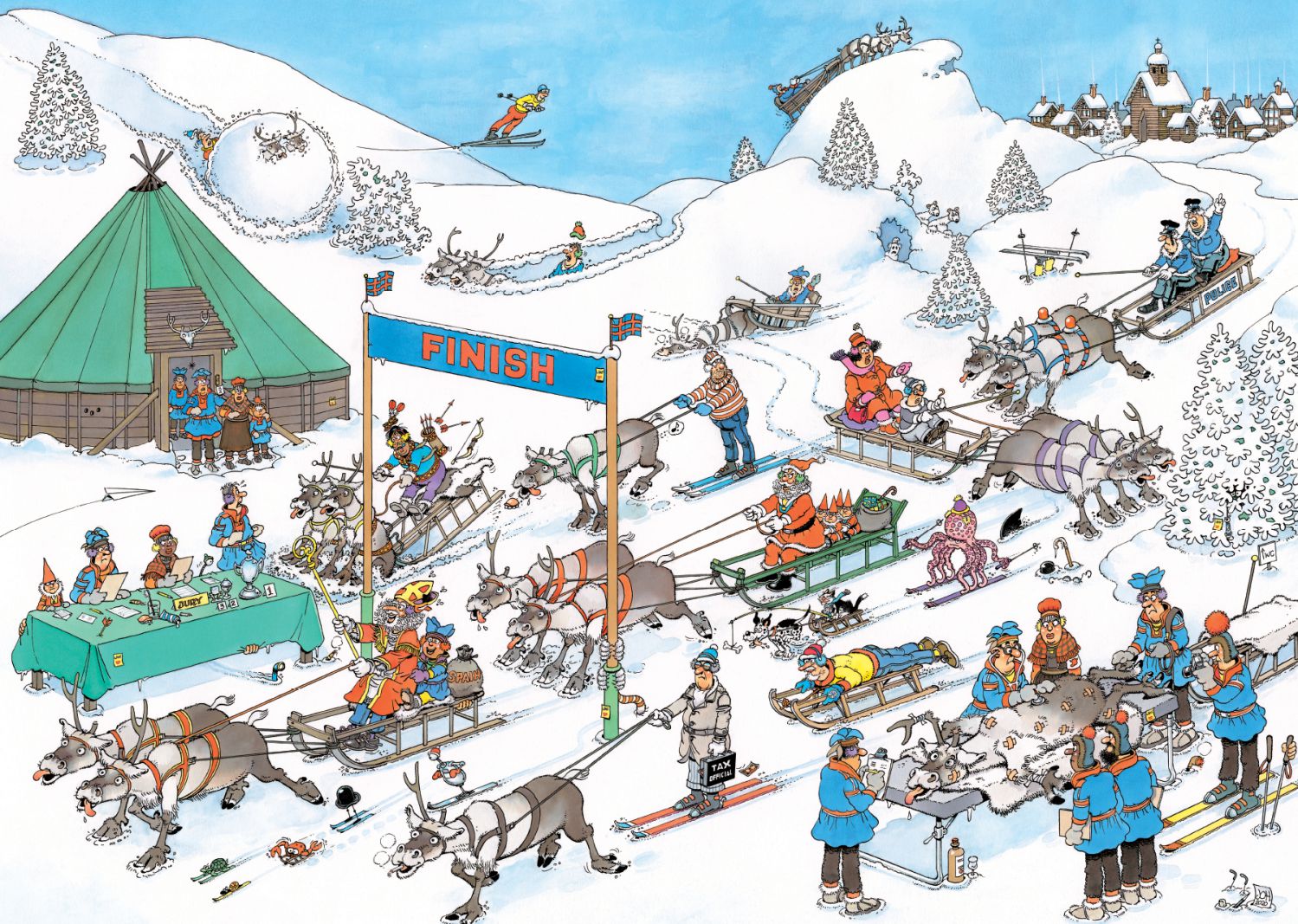 Jumbo Puzzle 500 Teile - Jan van Haasteren: Reindeer Races - Jumbo Puzzle 500 Teile - Jan van Haasteren: Reindeer Races - von Jumbo Puzzle