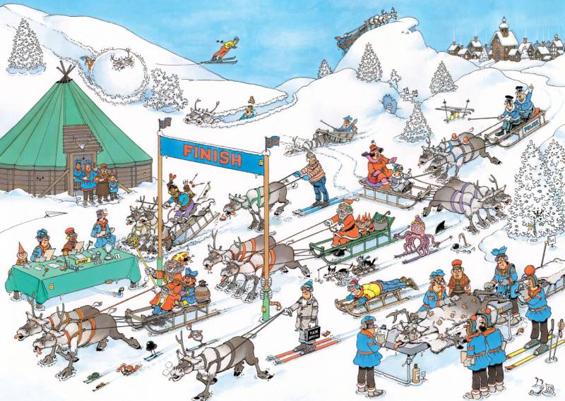 Jumbo Puzzle 500 Teile - Jan van Haasteren: Reindeer Races - Jumbo Puzzle 500 Teile - Jan van Haasteren: Reindeer Races - von Jumbo Puzzle