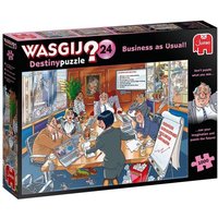 Jumbo 25013 - Wasgij Destiny 24, Business as Usual!, Comic-Puzzle, 1000 Teile von Jumbo Spiele