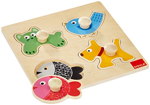 Goula D53116 - Holzpuzzle Haustiere, 4 Teile Goula D53116 - Holzpuzzle Haustiere, 4 Teile von Goula