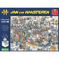 Jumbo 20067 - Jan van Haasteren, Zukunftsmesse, Comic-Puzzle, 1000 Teile von Jumbo Spiele