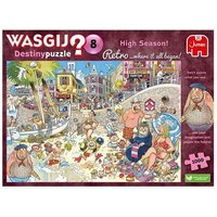 Jumbo 1110100329 - Wasgij Retro Destiny 8, High Season, Hauptsaison, Puzzle, 1000 Teile von Jumbo Spiele