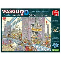 Jumbo 1110100330 - Wasgij Retro Mystery 8, The Final Hurdle, Die letzte Hürde, Comic-Puzzle, 1000 Teile von Jumbo Spiele