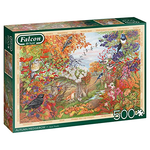 Jumbo Puzzles 11270 Autumn Hedgerow-500 Teile Puzzlespiel, Mehrfarben von Jumbo