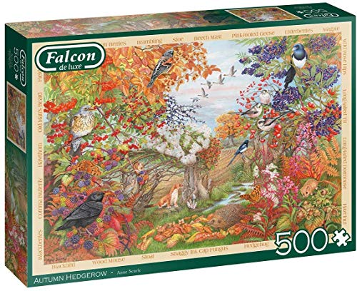 Jumbo Puzzles 11270 Autumn Hedgerow-500 Teile Puzzlespiel, Mehrfarben von Jumbo