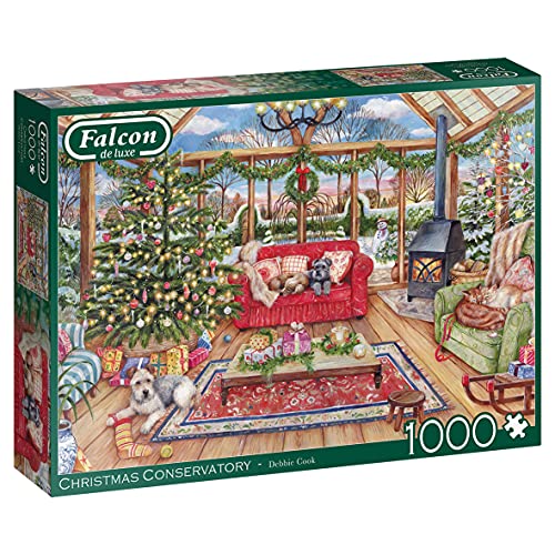 Falcon 11275 Christmas Conservatory-1000 Teile Puzzlespiel, Mehrfarben von Jumbo