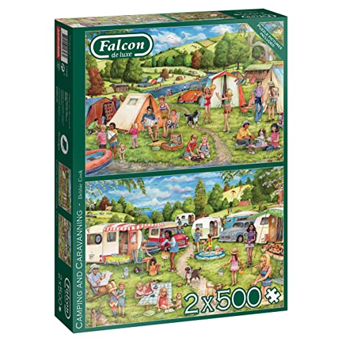 Jumbo, Falcon de Luxe - Camping und Caravaning, Puzzle für Erwachsene, 2 x 500 Teile von Jumbo