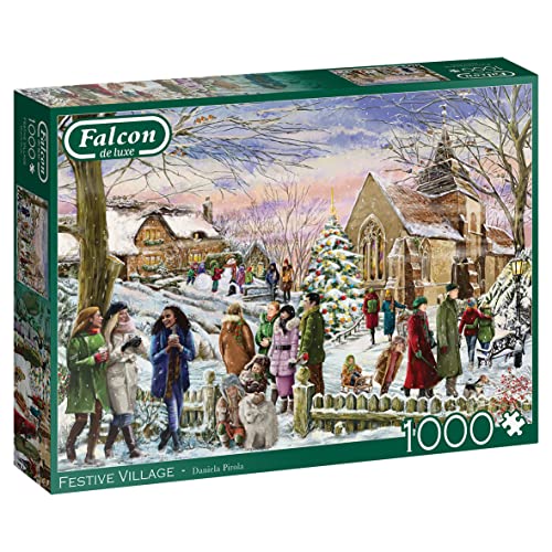 Jumbo Spiele Spiele 11352 Festive Village 1000 Teile Puzzlespiel, Mehrfarbig, Einheitsgröße von Jumbo