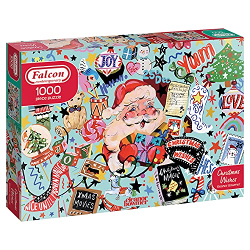Jumbo 11360 Falcon Contemporary 1000 Teile Puzzle Christmas Wishes, Mehrfarbig von Jumbo
