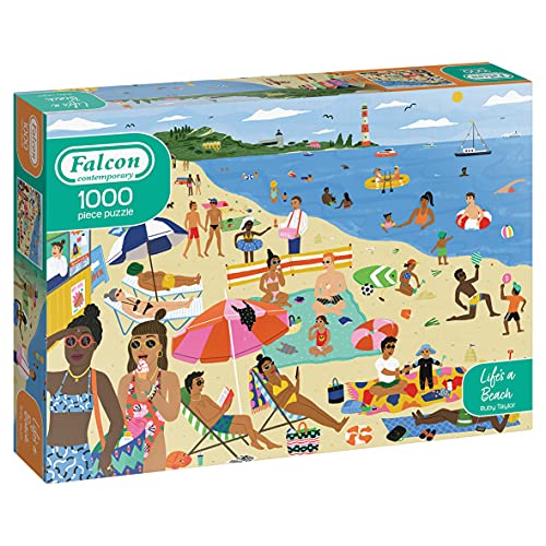 Jumbo, Falcon Contemporary - Life's A Beach Puzzle für Erwachsene, 1000 Teile von Jumbo