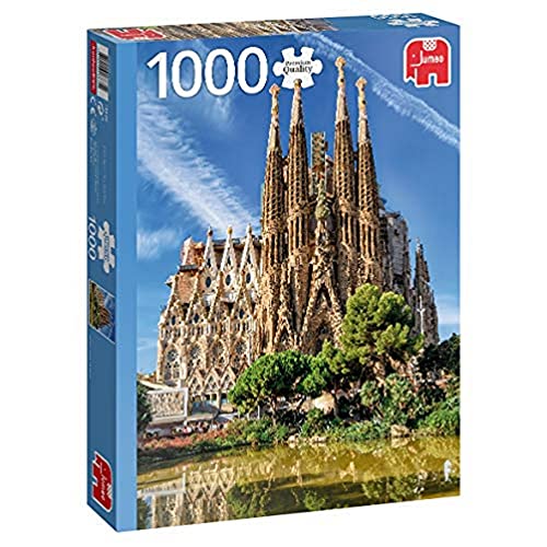 Jumbo Puzzles 18835 Sagrada Familia View, Barcelona-1000 Teile Animals Puzzlespiel, Mehrfarben von Jumbo