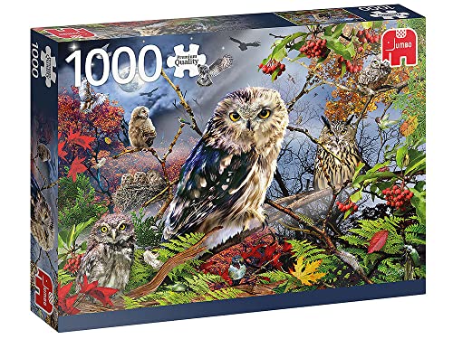 18859 Eulen im Mondschein-1000 Teile Owl Zubehör, Mehrfarben 18859 Eulen im Mondschein-1000 Teile Owl Zubehör, Mehrfarben von Jumbo