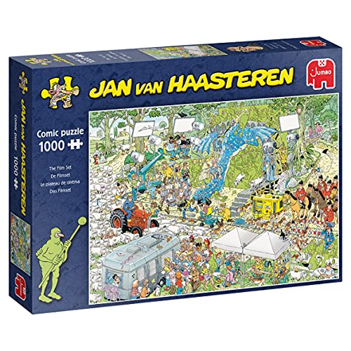 Jumbo Puzzles Jan van Haasteren Puzzle 1000 Teile – Das Filmset – ab 12 Jahren – Comic Puzzle von Jumbo