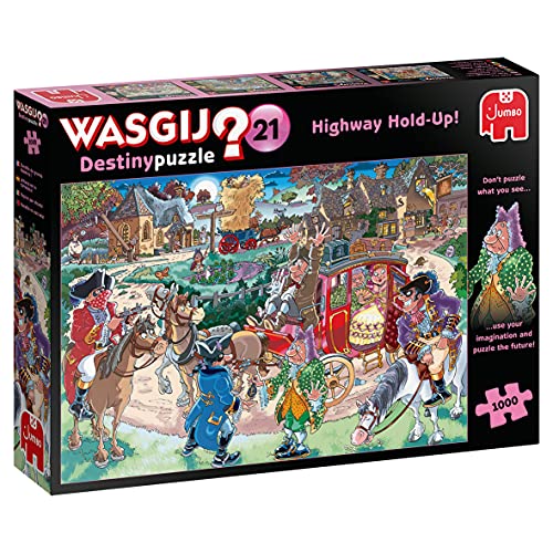 Jumbo Spiele Wasgij Puzzle 1000 Teile Destiny 21 – Autobahn-Überfall! – ab 10 Jahren - Rätsel Puzzle von Jumbo Spiele