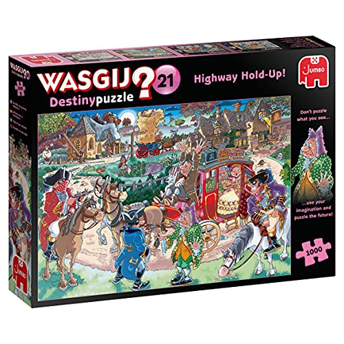 Jumbo Spiele Wasgij Puzzle 1000 Teile Destiny 21 – Autobahn-Überfall! – ab 10 Jahren - Rätsel Puzzle von Jumbo