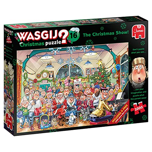 Jumbo Spiele GmbH 19183 - Wasgij Christmas 16: Die große Weihnachtsvorstellung! - 2x 1000 Teile von Jumbo