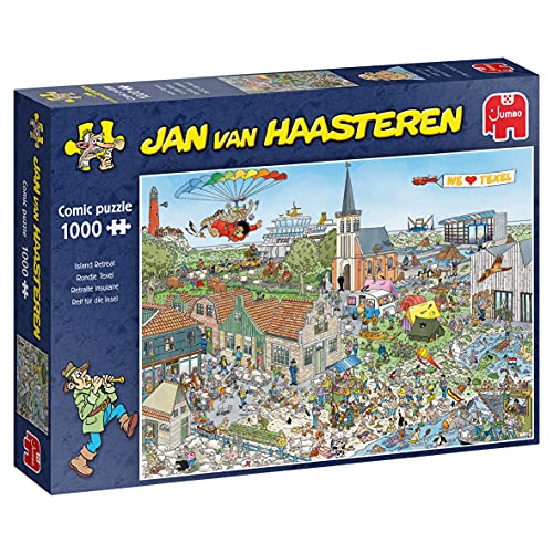 Jan van Haasteren Jumbo Spiele Jan van Haasteren Puzzle 1000 Teile - Reif für die Insel – ab 12 Jahren – Comic Puzzle von Jumbo