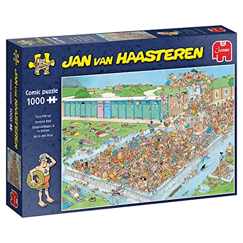 Jan van Haasteren 20039 Ab in den Pool-1000 Teile Weihnachtsmann Puzzlespiel, Mehrfarben von Jumbo