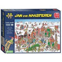 Jumbo 20075 - Jan van Haasteren, Santas Village, Das Dorf des Weihnachtsmanns, Comic-Puzzle, 1000 Teile von Jumbo Spiele