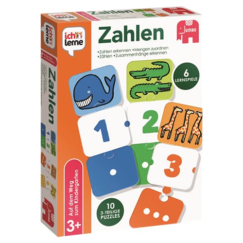 Jumbo Spiele 19547 ich lerne Zahlen - Lernspiel für Kinder ab 3 Jahren für 1 bis 4 Spieler von Jumbo