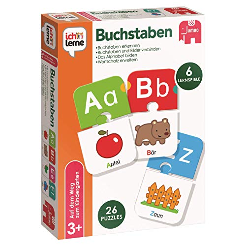Jumbo Spiele Ich lerne Buchstaben - Lernspiele ab 3 Jahren - Buchstaben Spiel Kindergarten von Jumbo