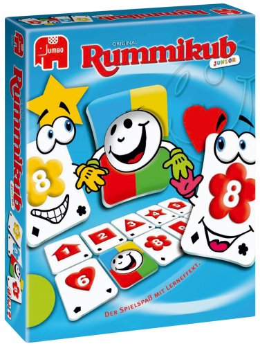 Jumbo Spiele Original Rummikub Junior - der Spieleklassiker unter den Gesellschaftsspielen für Kinder ab 4 Jahren - 2 bis 4 Spieler von Jumbo